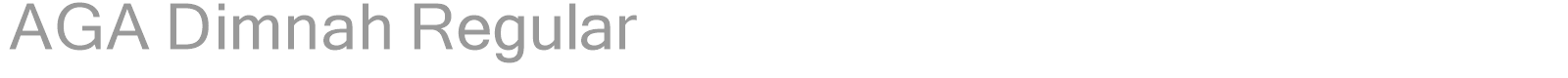 AGA Dimnah Regular font preview